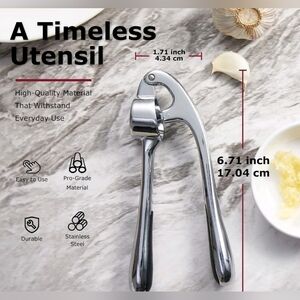 Heavy Duty Garlic Press Stainless Steel